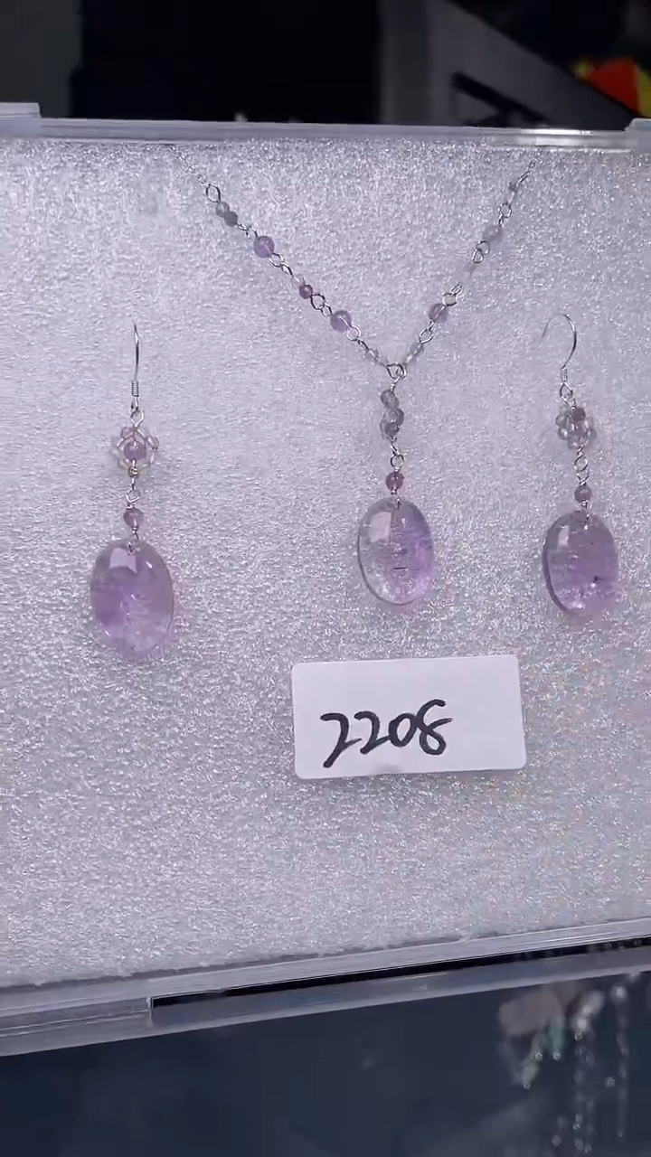 颈饰未镶嵌紫晶喜欢拍