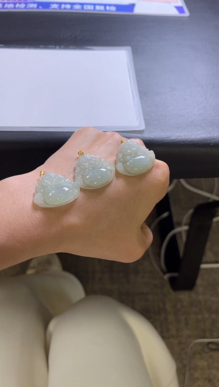 【闪购商品】翡翠颈饰18K金镶嵌C23多样性发一件/配绳子