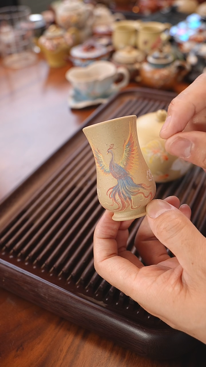 茶壶紫砂念物老师凤凰展翅杯
