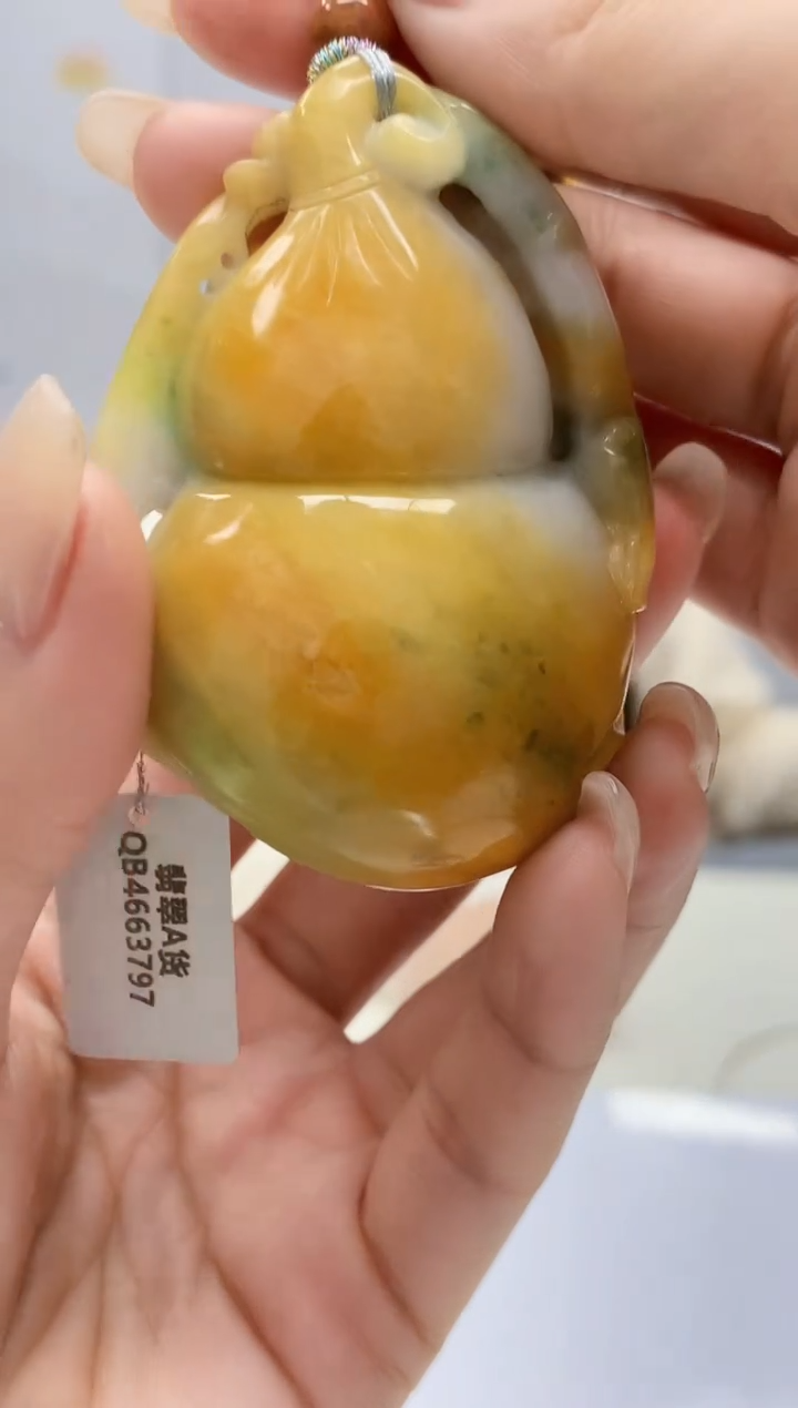 【闪购商品】定制翡翠未镶嵌5156lr-毛货挂件49