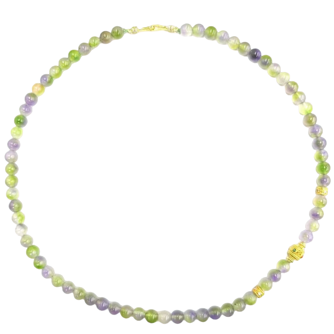 x829-国风设计款紫罗兰冰魄玛瑙圆珠毛衣链-赠礼盒