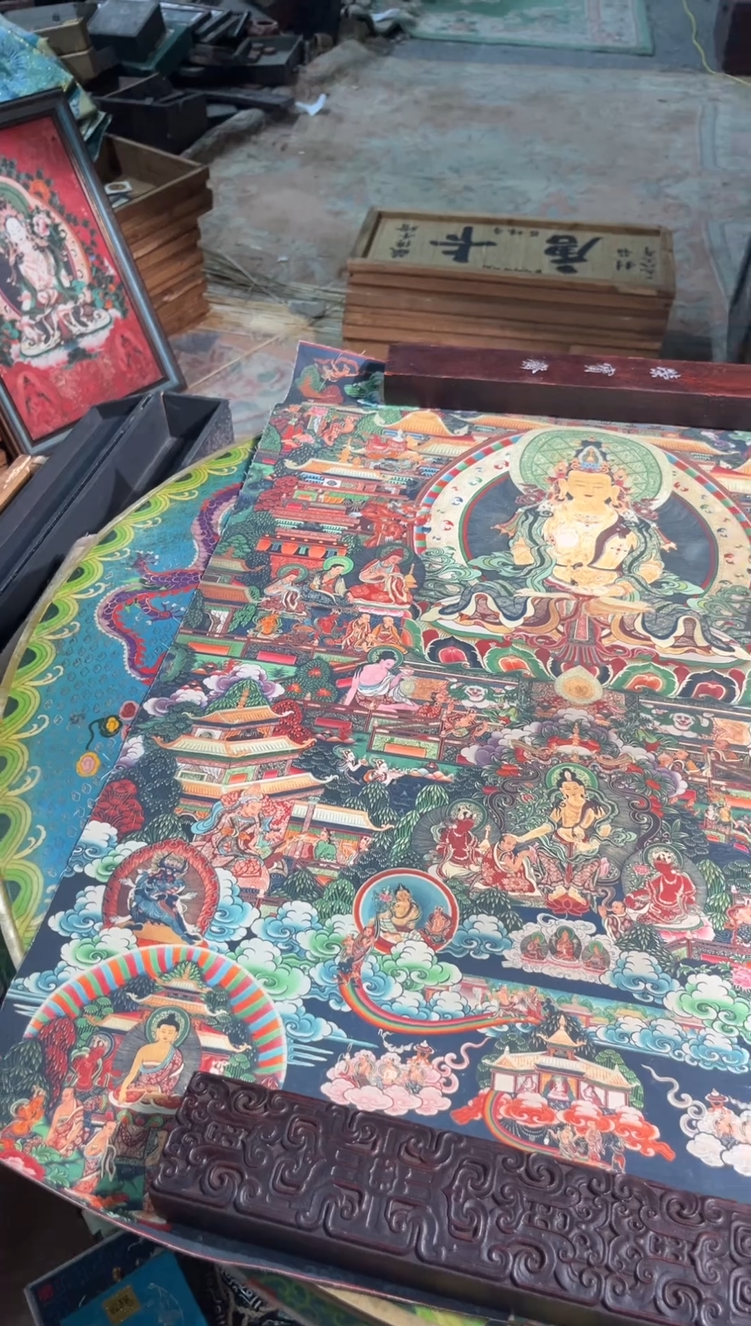 卷轴画卷轴画东东的唐卡tk16