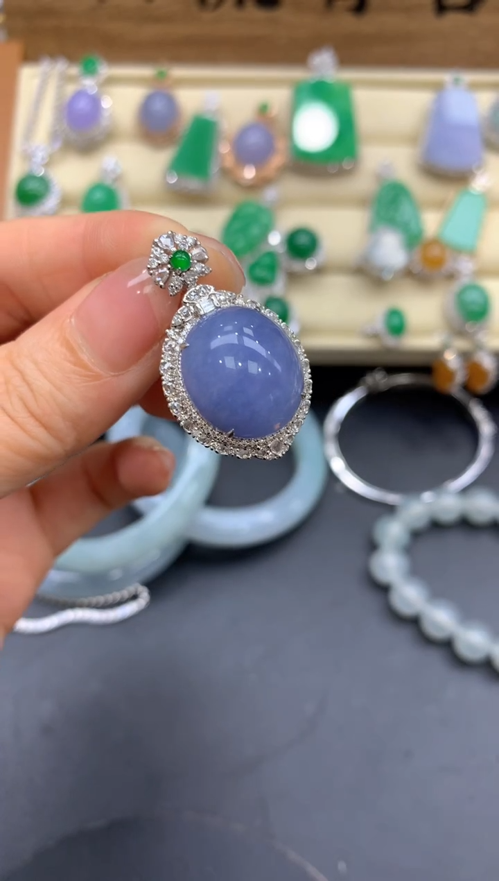 【闪购商品】翡翠颈饰18K金镶嵌593-中国好珍宝