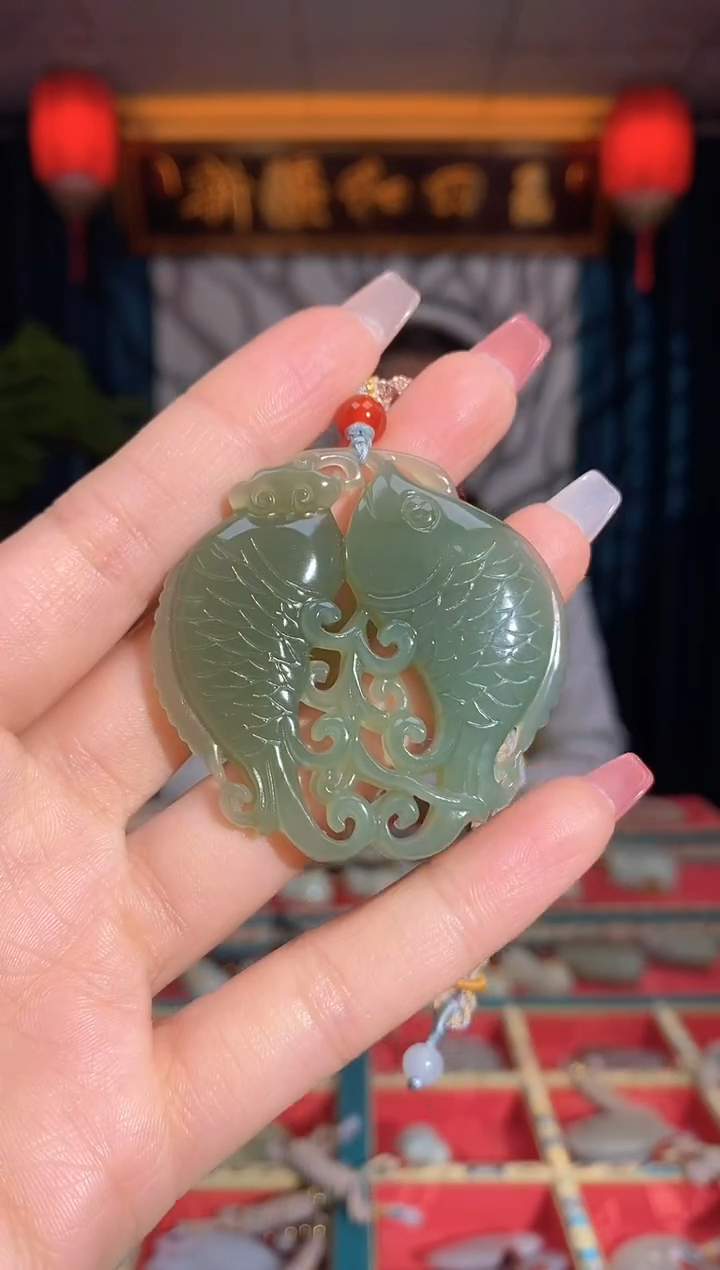 【闪购商品】和田玉颈饰未镶嵌双鱼