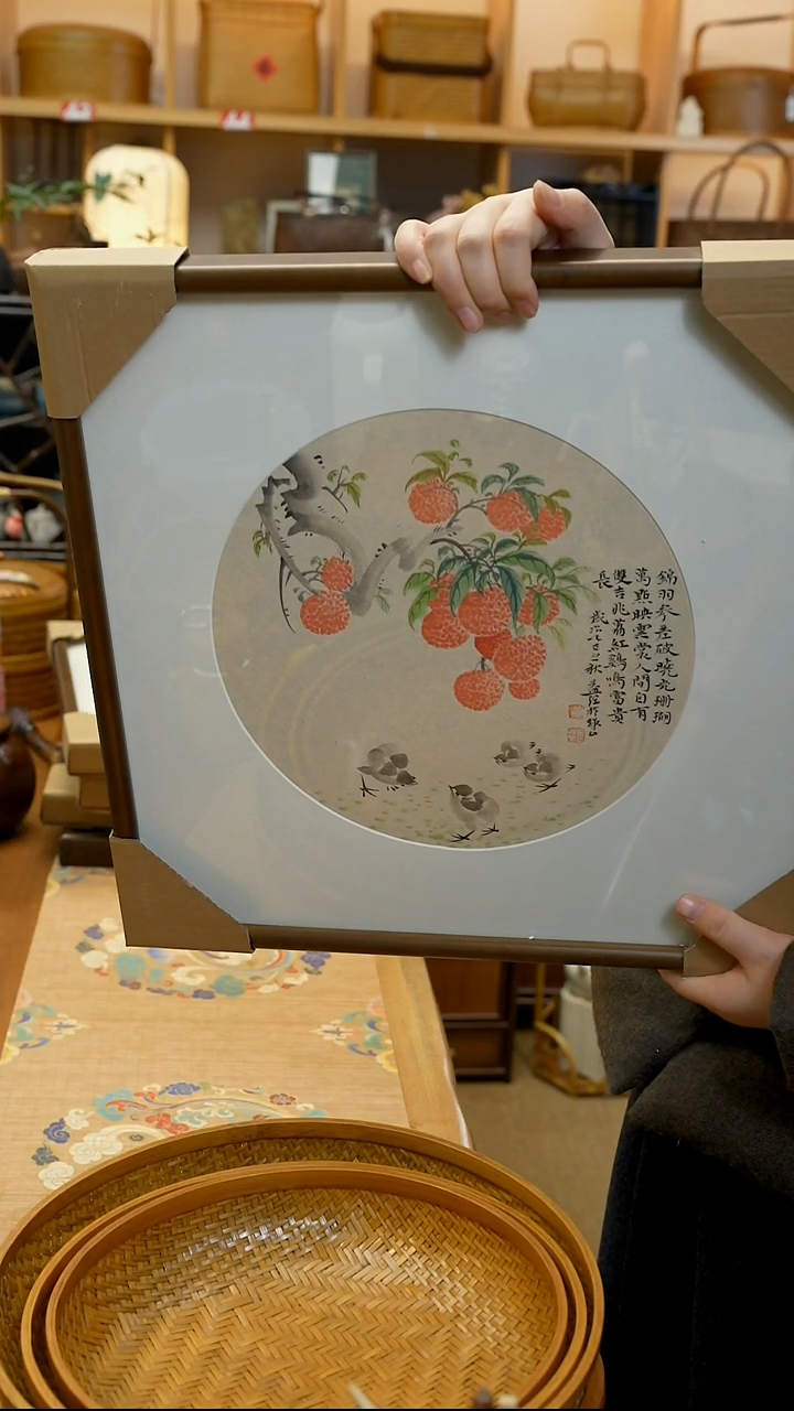 荔枝手绘挂画 装饰画