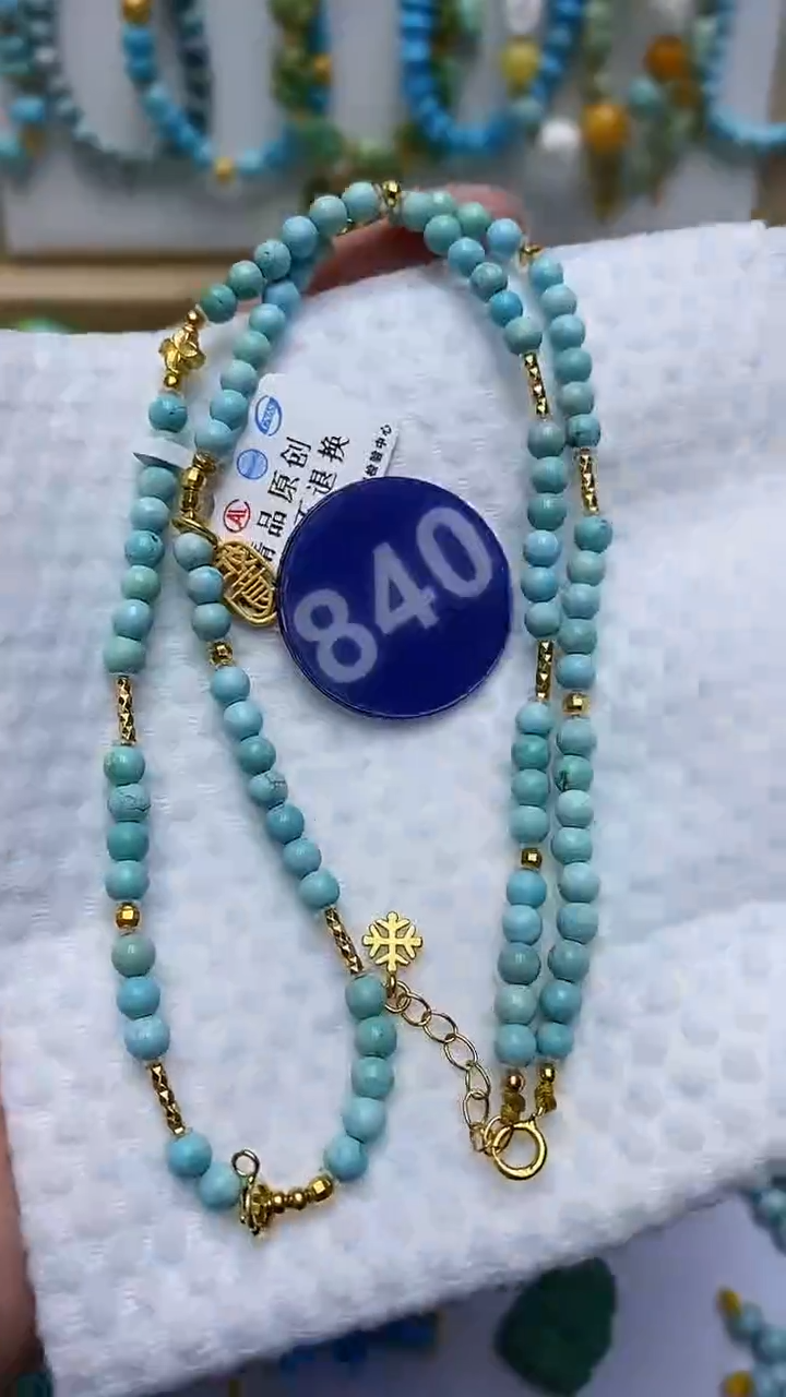 【闪购商品】绿松石项链银S925镶嵌840