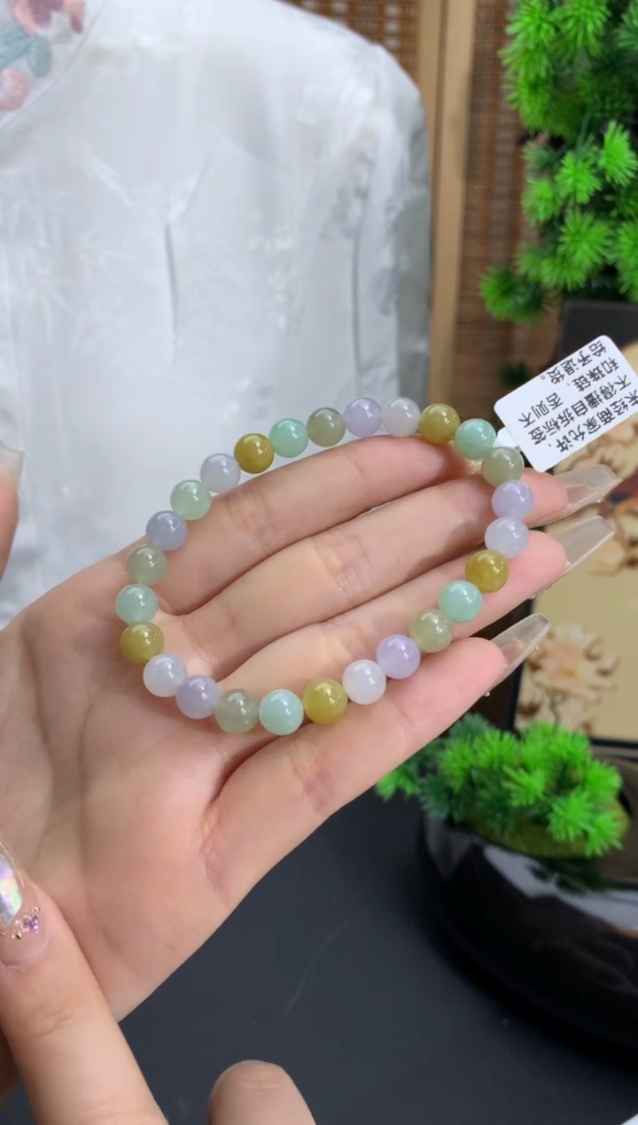 【闪购商品】翡翠手链未镶嵌卡7.1mm
