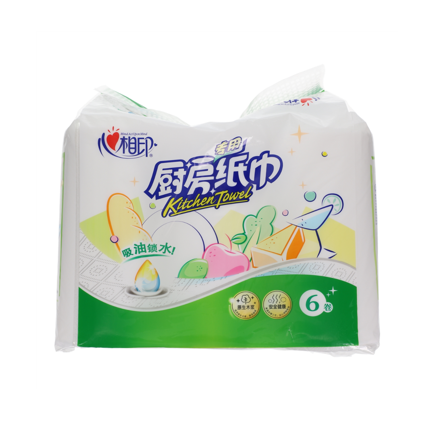 心相印厨房纸巾6卷 225mm*225mm