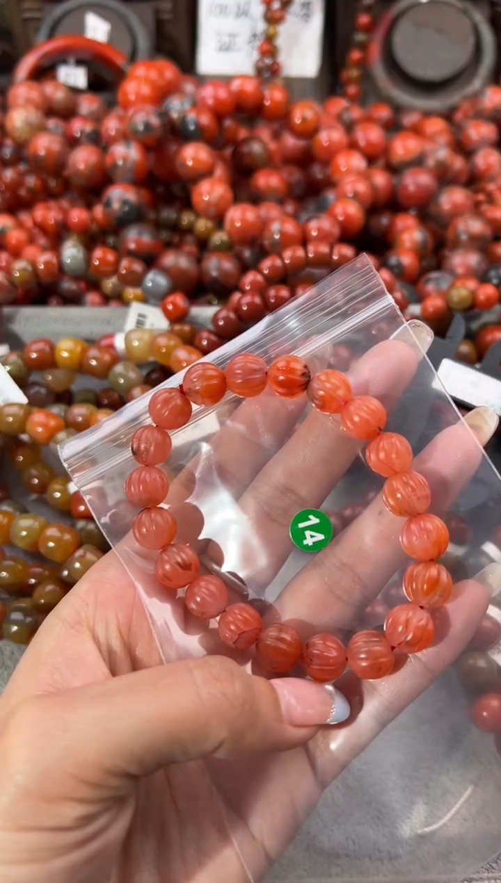未镶嵌手串南红玛瑙10+