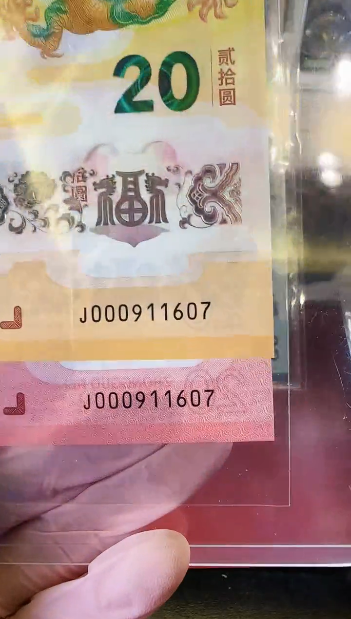 【闪购商品】塑料2025龙蛇钞全同号000911607裸