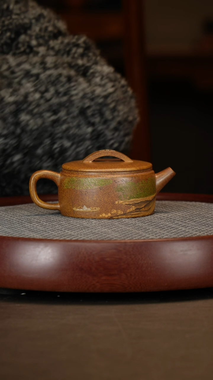 【闪购商品】紫砂茶壶火云烧汉瓦+王品荣+山水画二号260c