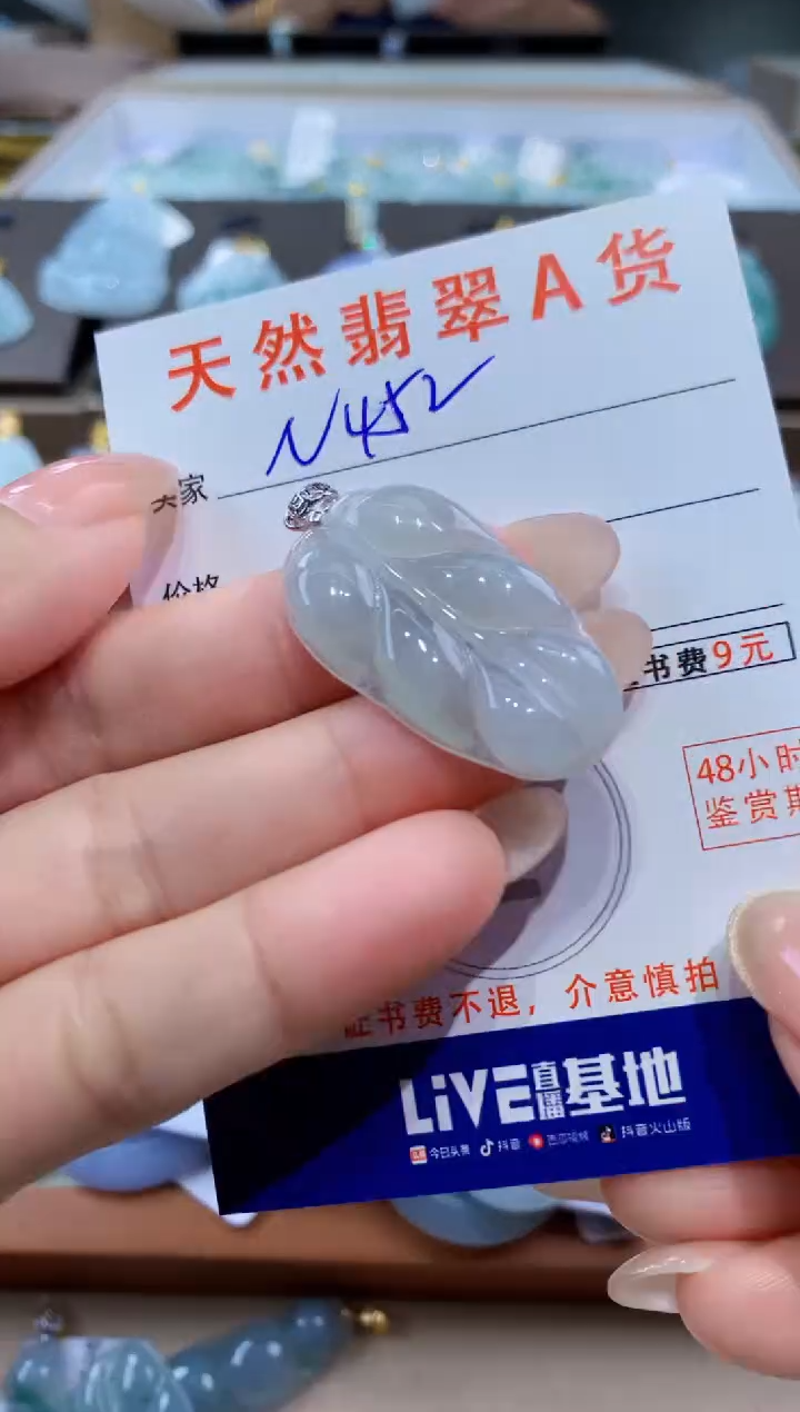 颈饰未镶嵌翡翠天然缅甸翡翠A货挂件 