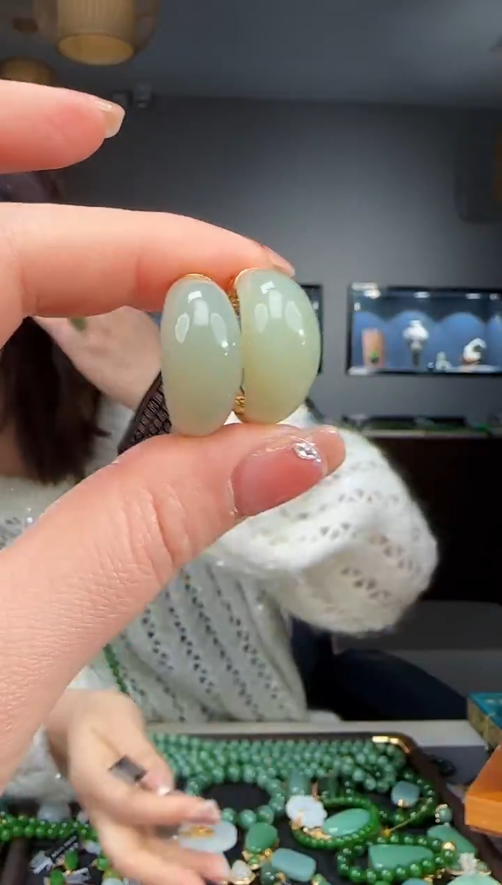 银S925镶嵌戒指和田玉多样性发货拍一发一 