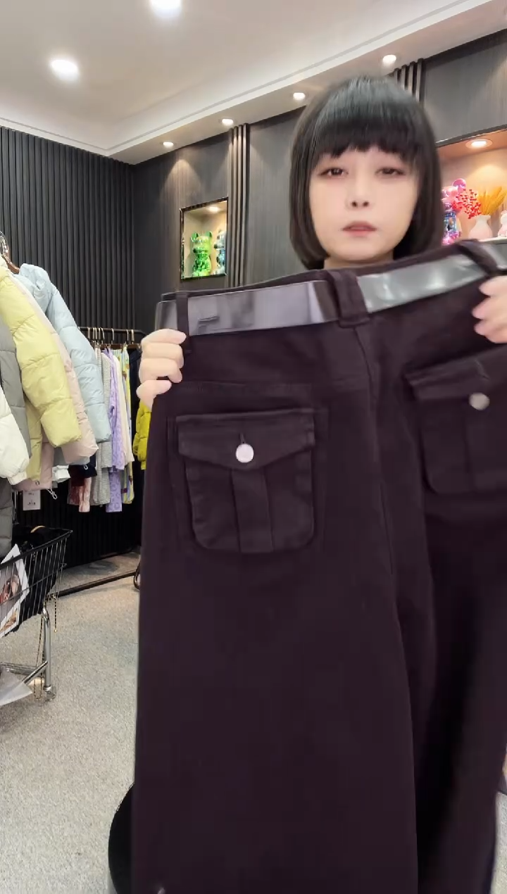 88936牛仔裤--紫色大码