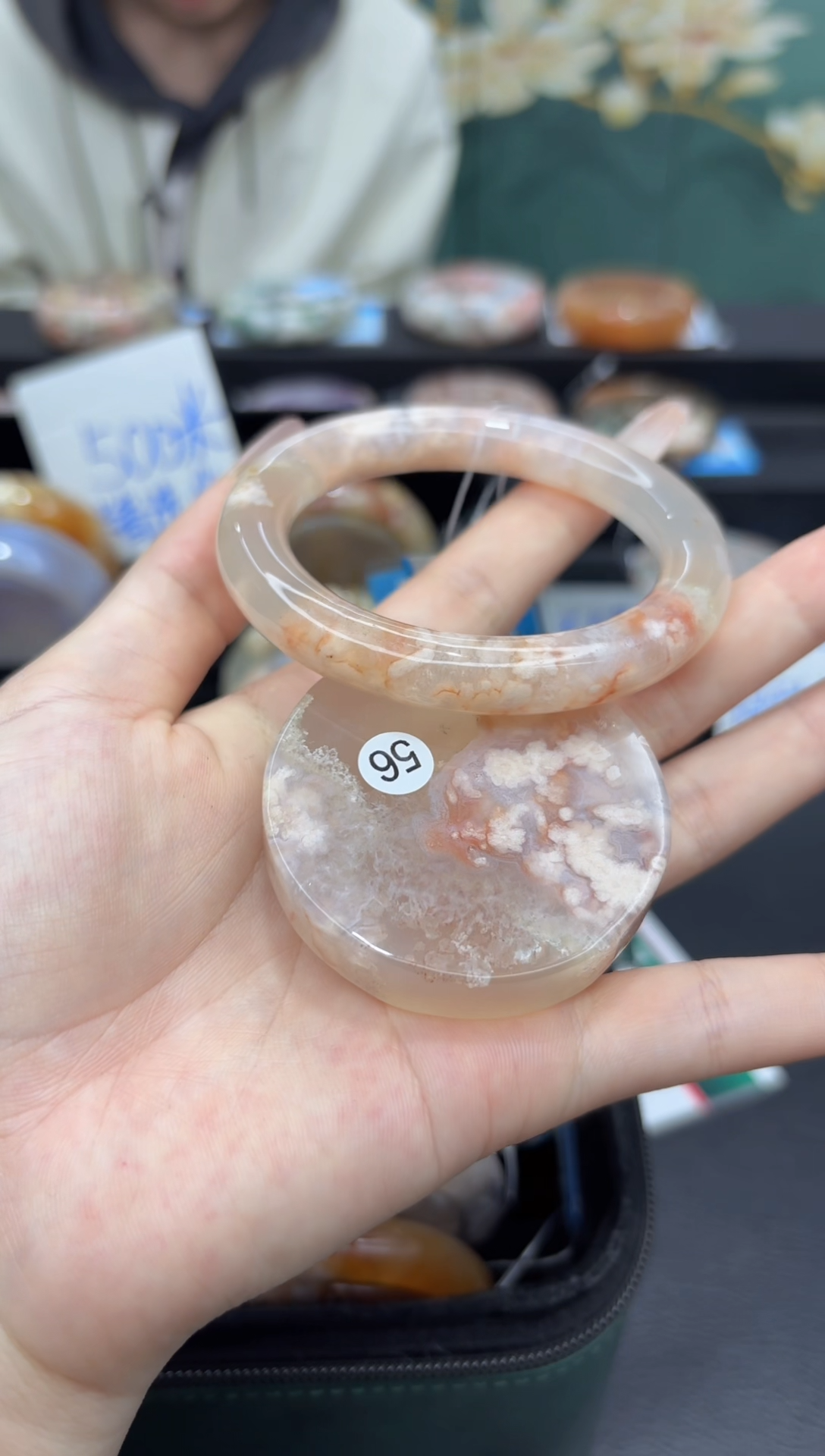 【闪购商品】石英质玉未镶嵌手镯A1039(56圈赠送镯心)