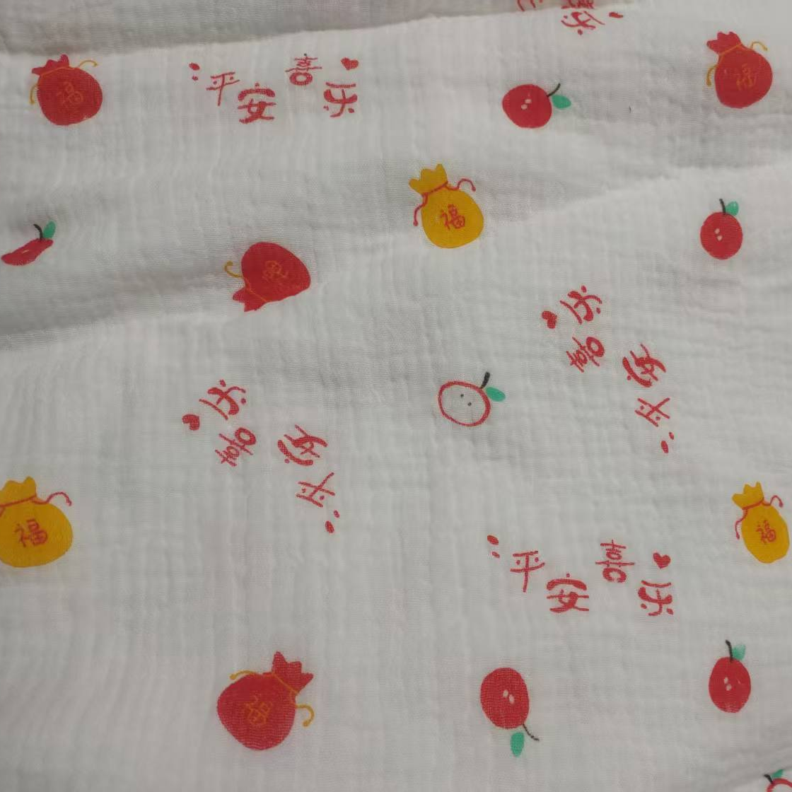 婴儿纱布浴巾薄款浴巾双层纱布泡泡纱褶皱抱被婴幼儿洗澡巾带帽款