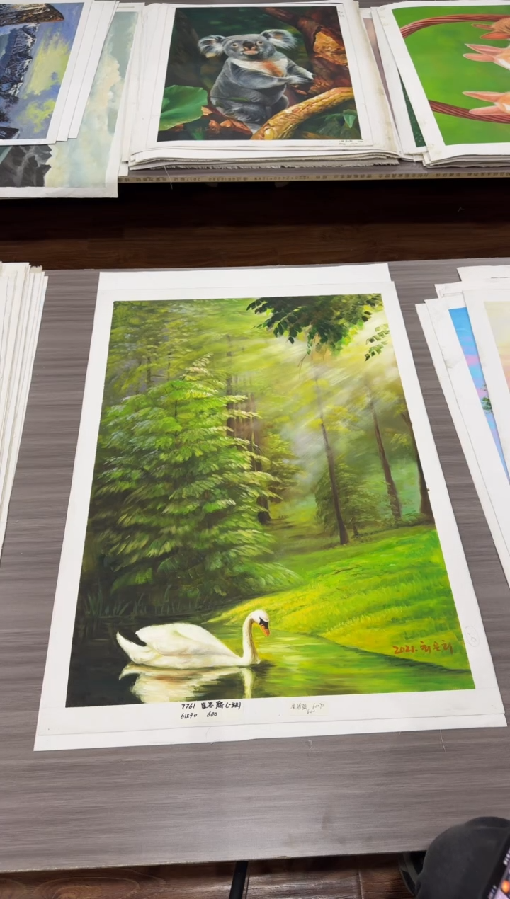油画【96号】约60*90丨朝鲜原创纯手绘孤品油画丨顺丰包邮