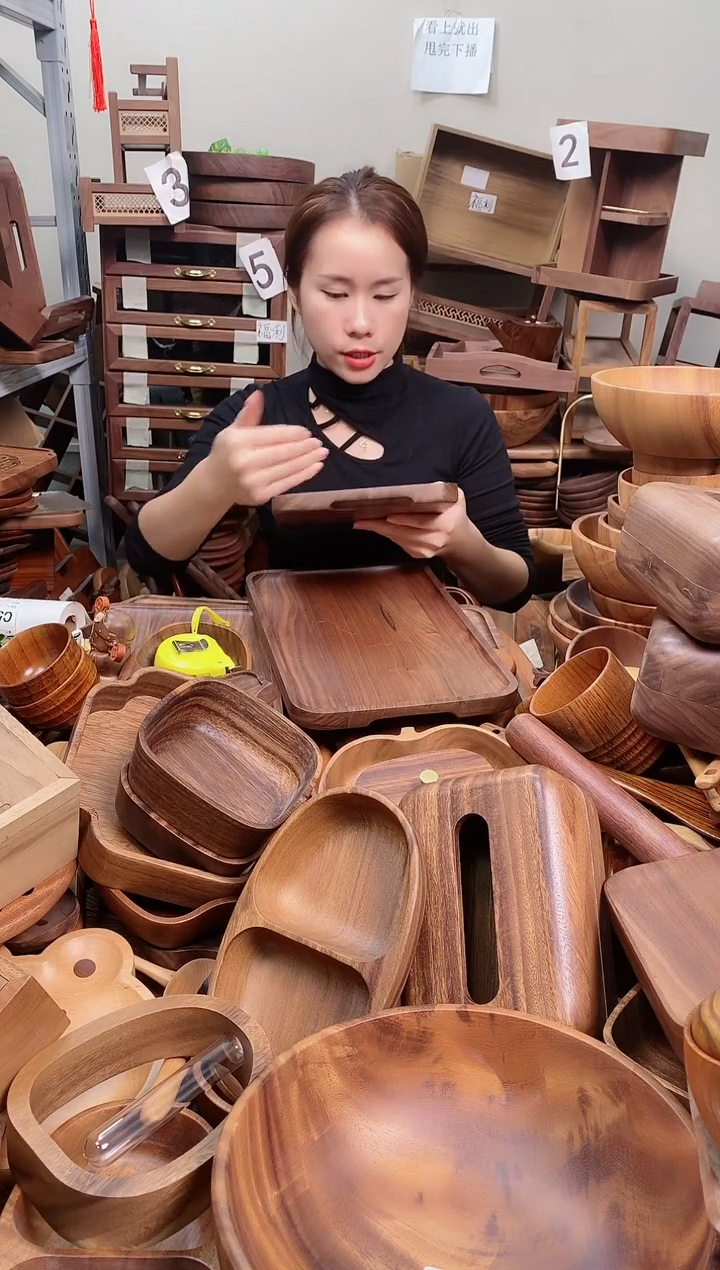 木 北美黑胡桃木带手抓槽托盘30*20*2cm  A