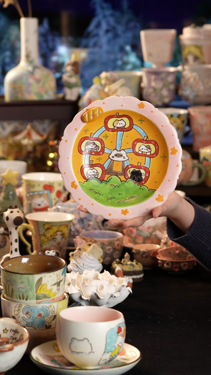 其他陶景德镇釉下彩手绘设计师款陶瓷