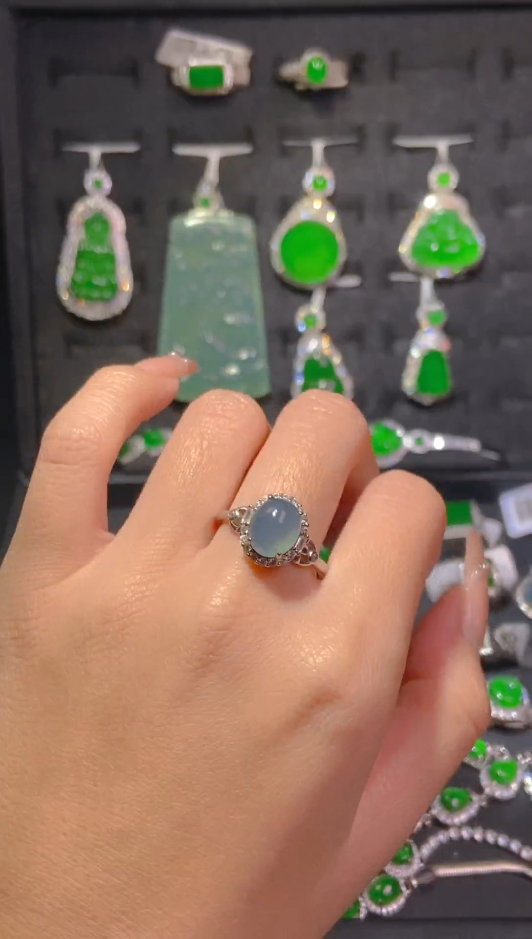 【闪购商品】翡翠戒指未镶嵌天然翡翠A货68