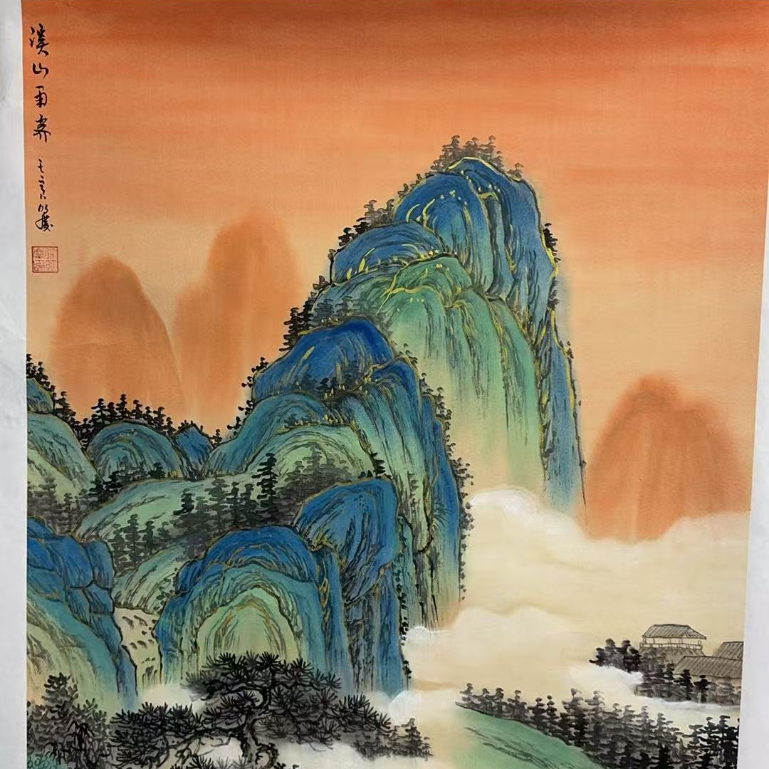 国画作品-徐明庆-四尺整张-溪山雨霁