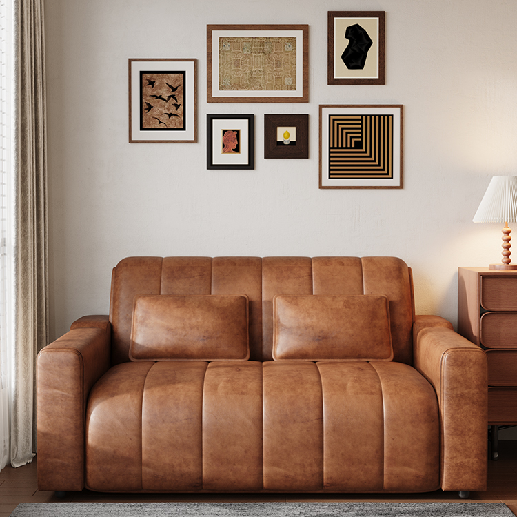 【居然之家】智能电动奶油风沙发床两用多功能小户型书房折叠沙发