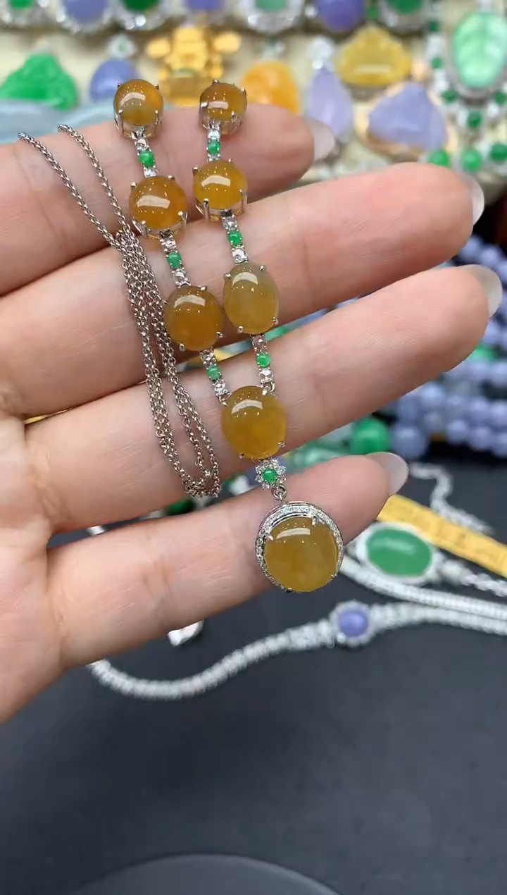 【闪购商品】翡翠颈饰18K金镶嵌469-中国好珍宝