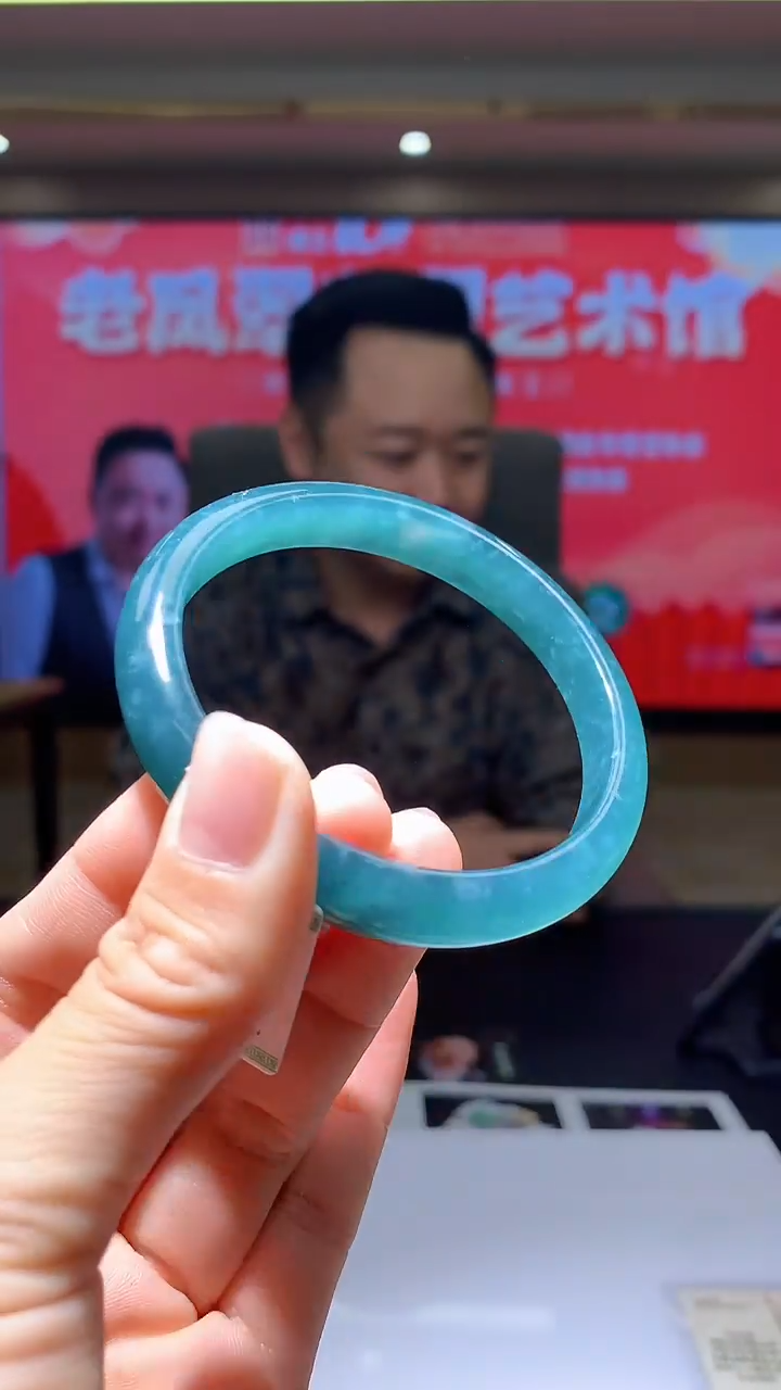 【闪购商品】定制翡翠未镶嵌1034hm-毛货手镯29
