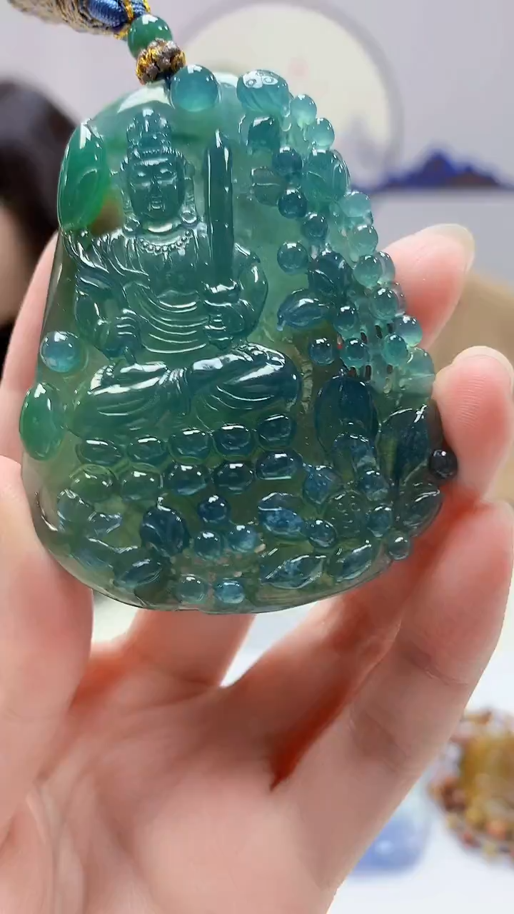 【闪购商品】定制翡翠未镶嵌4829zm-毛货挂件人物131