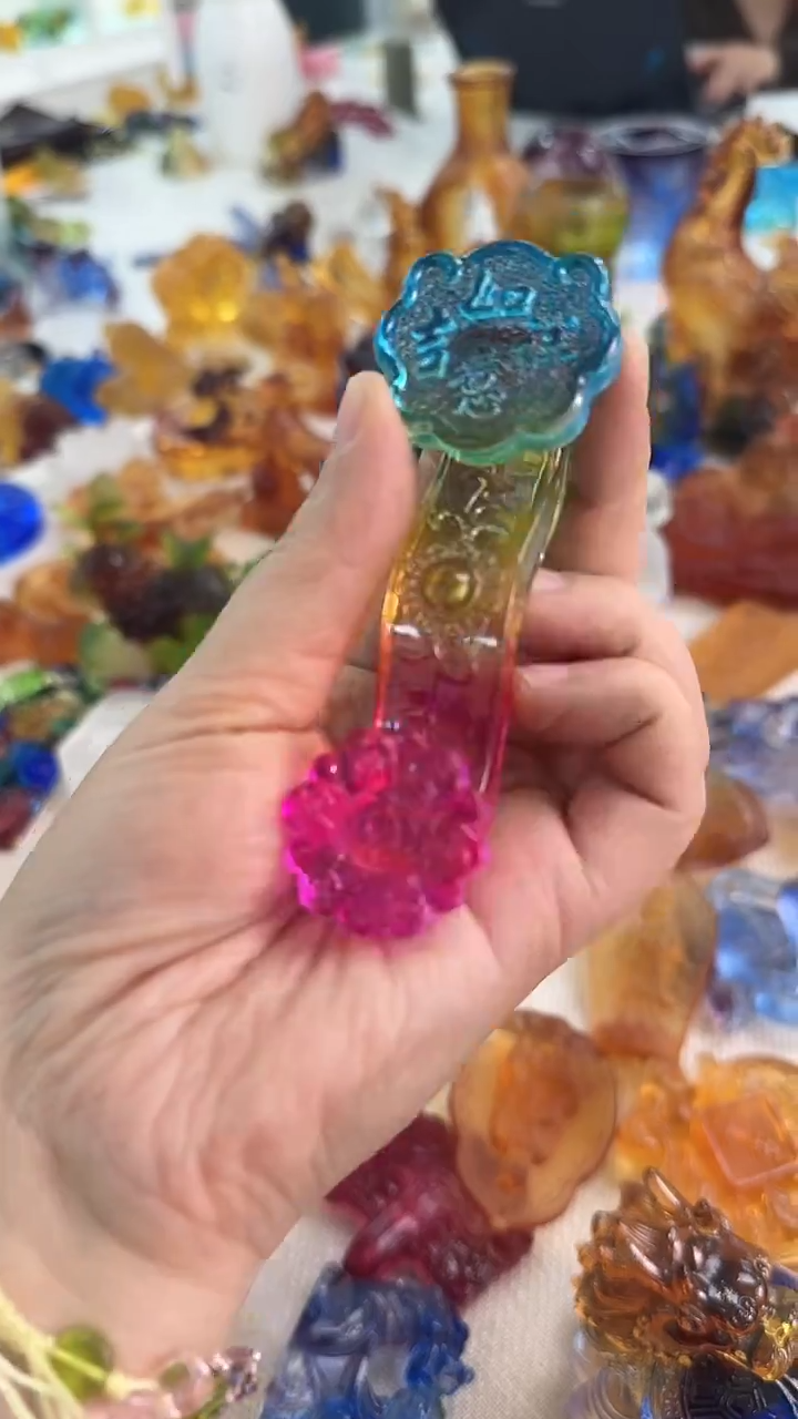 手工艺品琉璃彩色2个