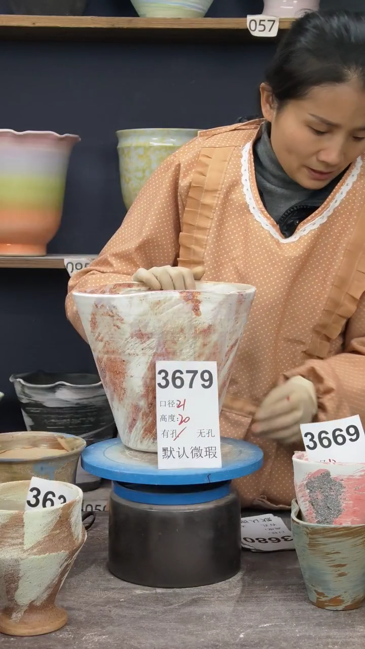 景德镇陶园花盆3679