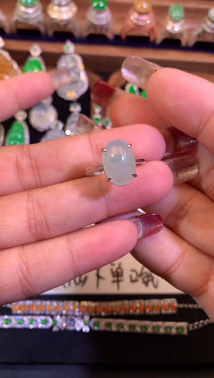 【闪购商品】翡翠戒指未镶嵌缅甸天然A货翡翠