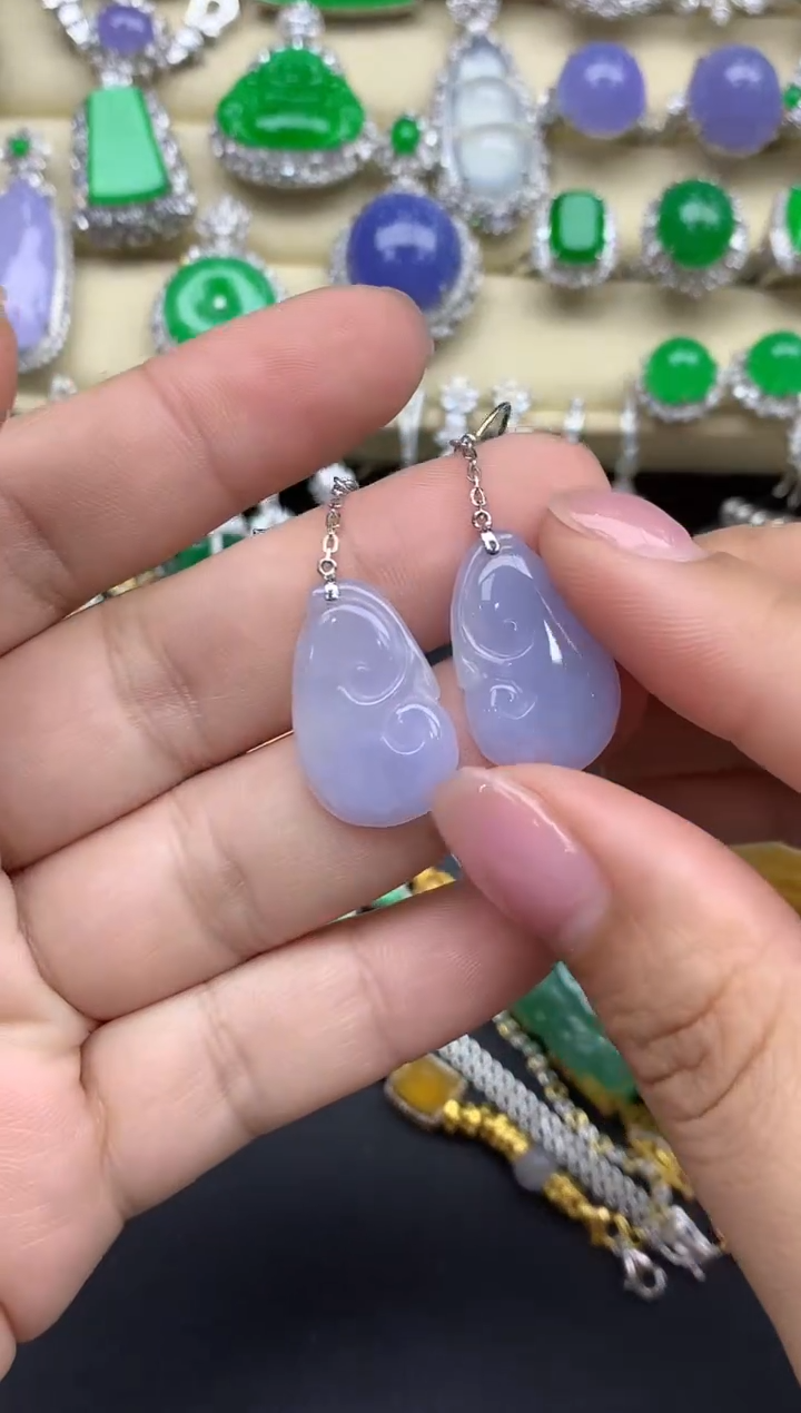 【闪购商品】翡翠耳饰18K金镶嵌528-中国好珍宝