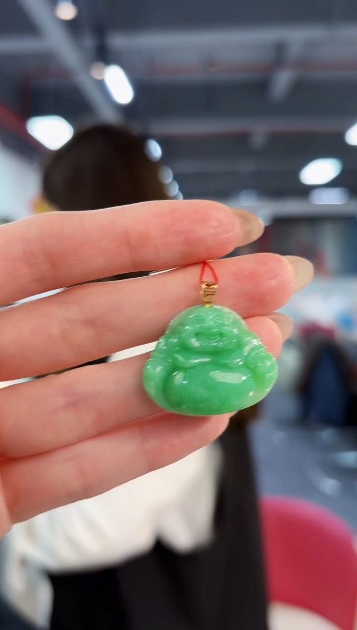 【闪购商品】翡翠颈饰18K金镶嵌缅料A货/支持复检/一件