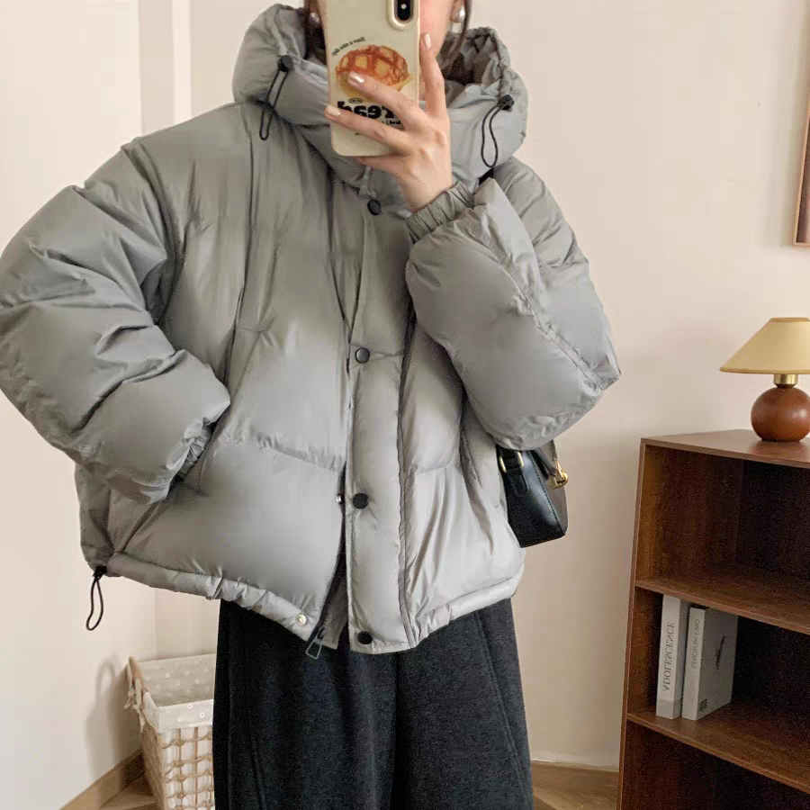 两位数血亏王炸宠粉韩版小个子面包服白鸭绒羽绒服女短款宽松百搭