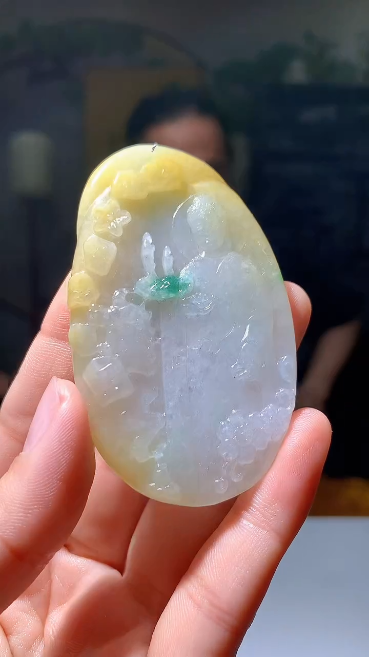 【闪购商品】定制翡翠未镶嵌1019hm-毛货挂件51