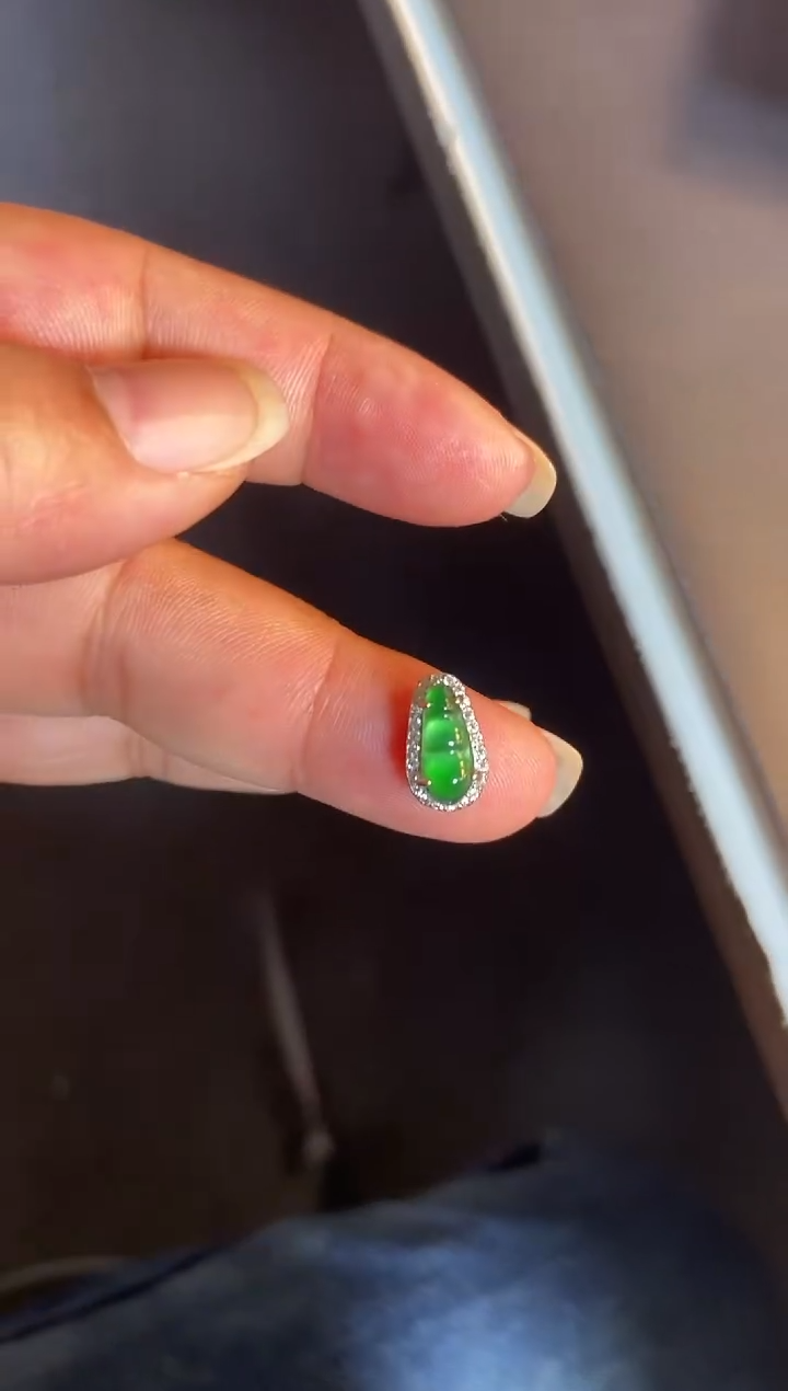 吊坠(不含链)银S925镶嵌翡翠1