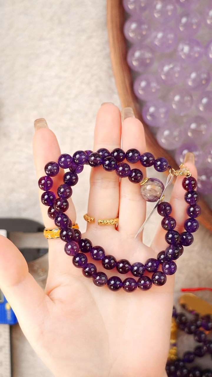 【闪购商品】水晶项链未镶嵌XS0580紫水晶项链