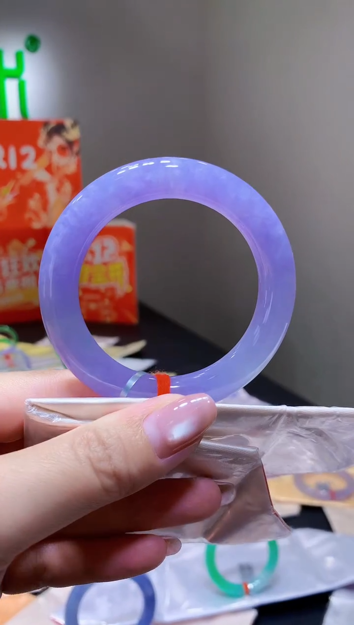 未镶嵌手镯翡翠f257-天然缅甸A货翡翠54圆条总价13万定金2万