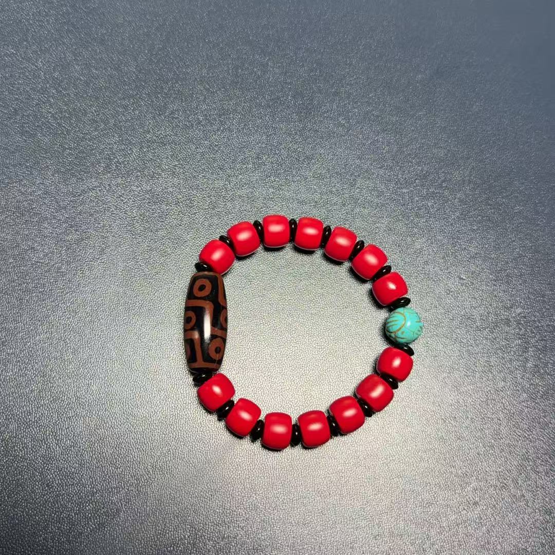 玛瑙天珠  藏式高端九眼手串