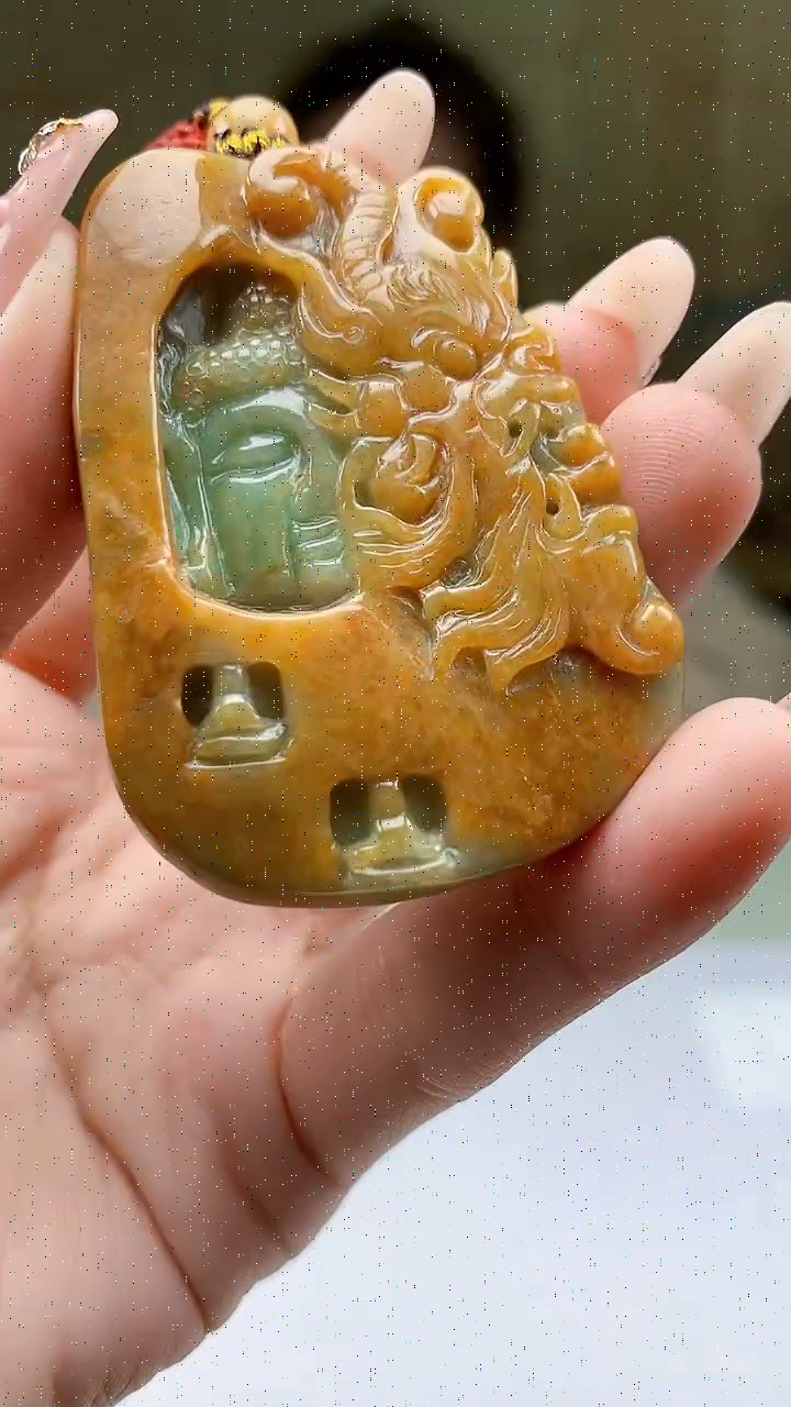 【闪购商品】定制翡翠未镶嵌4902ty-毛货挂件157