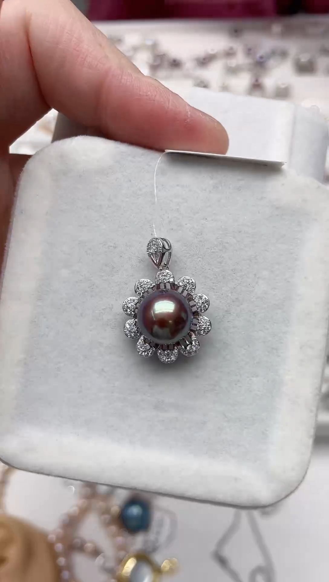 【闪购商品】淡水珍珠吊坠(不含链)银S925镶嵌吊坠