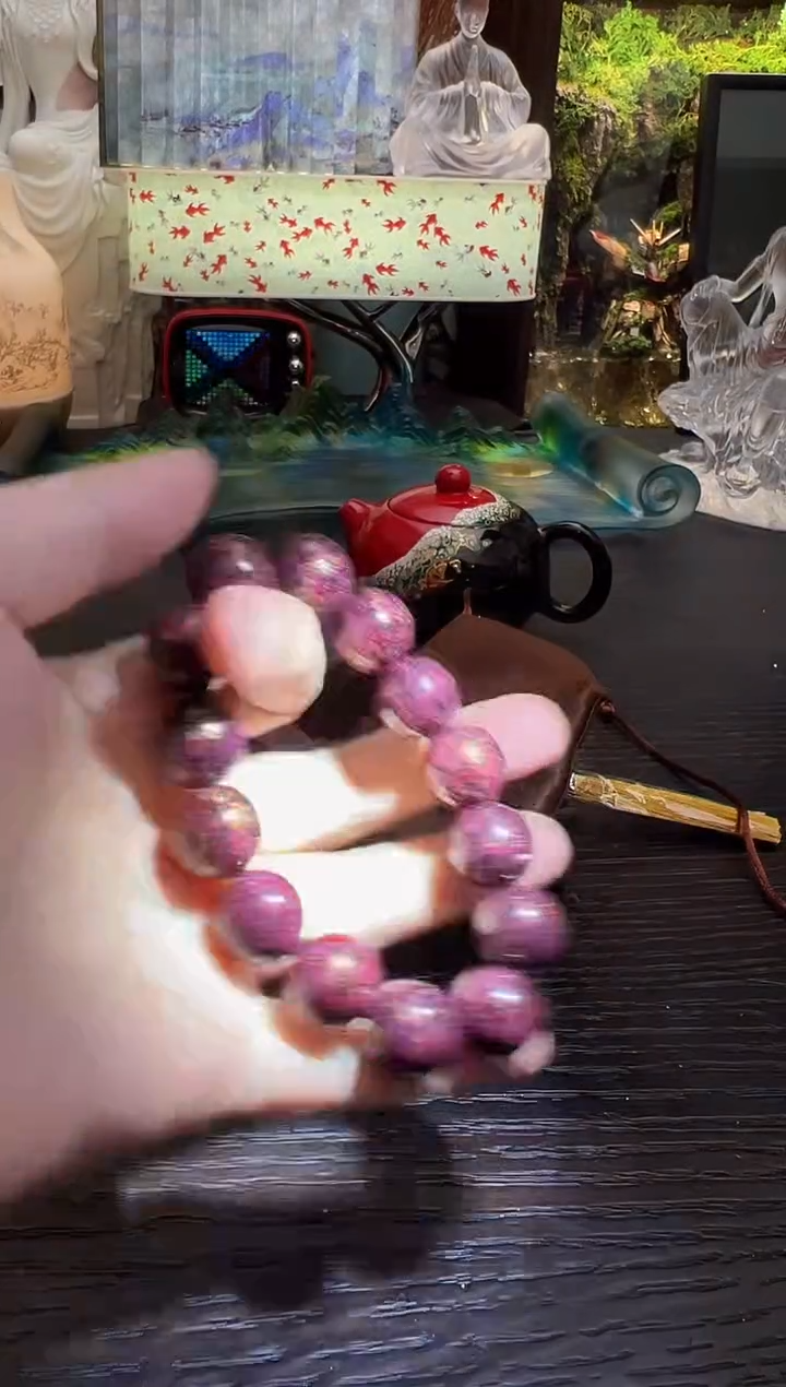 大漆珠手串紫大漆珠手串紫