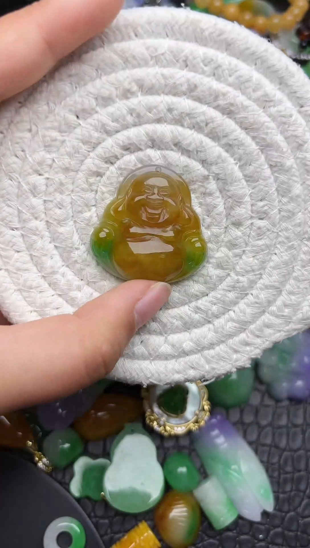 颈饰未镶嵌翡翠缅甸翡翠吊坠