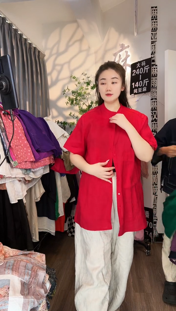 亚麻汉麻苎麻大码女装系列。140斤-250斤