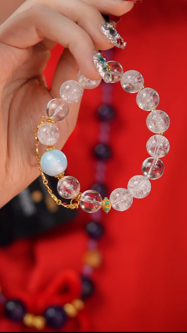 【闪购商品】水晶手串未镶嵌D1918 白阿塞手串