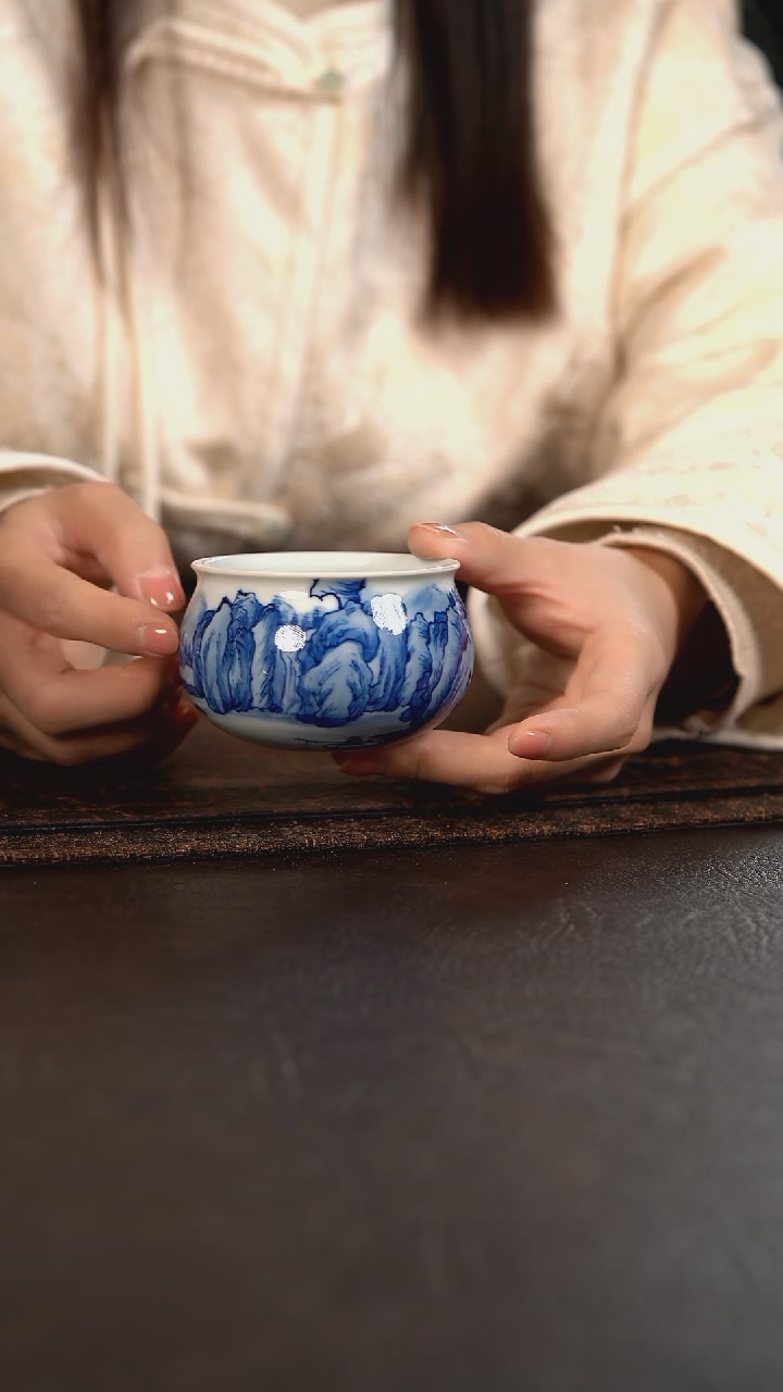 【闪购商品】杯YJHLX陶瓷重工山水福气满满杯 随机