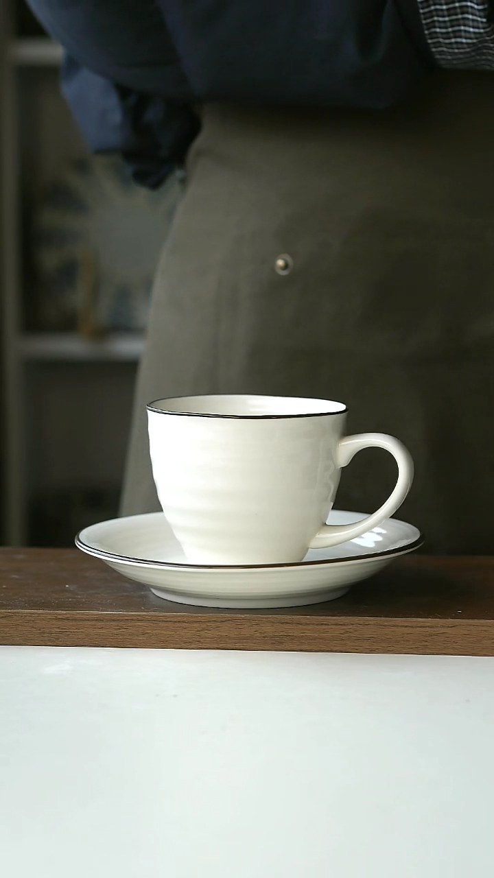 【闪购商品】陶瓷出美国咖啡杯碟微瑕@4-2@