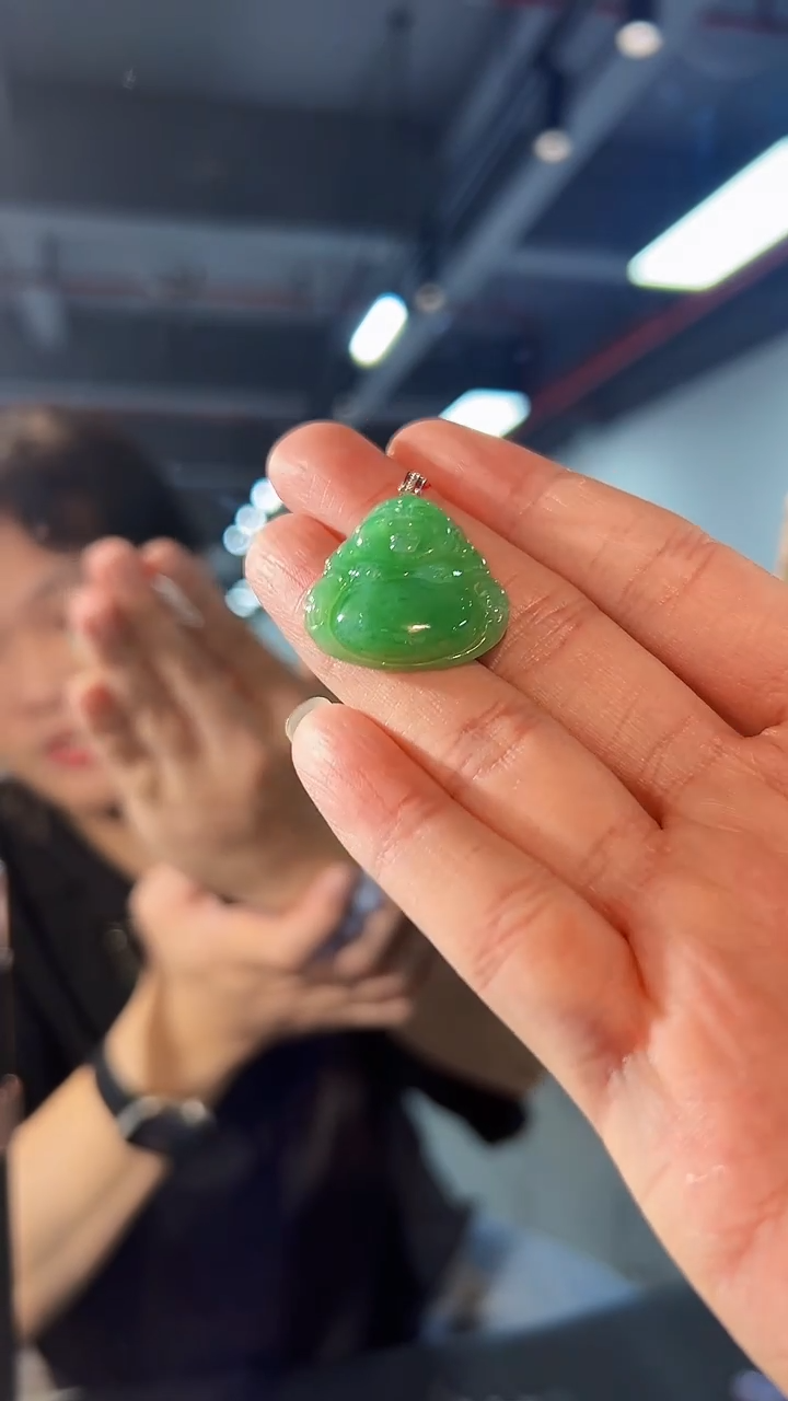 【闪购商品】翡翠18K金镶嵌颈饰缅料A货/支持复检/一件