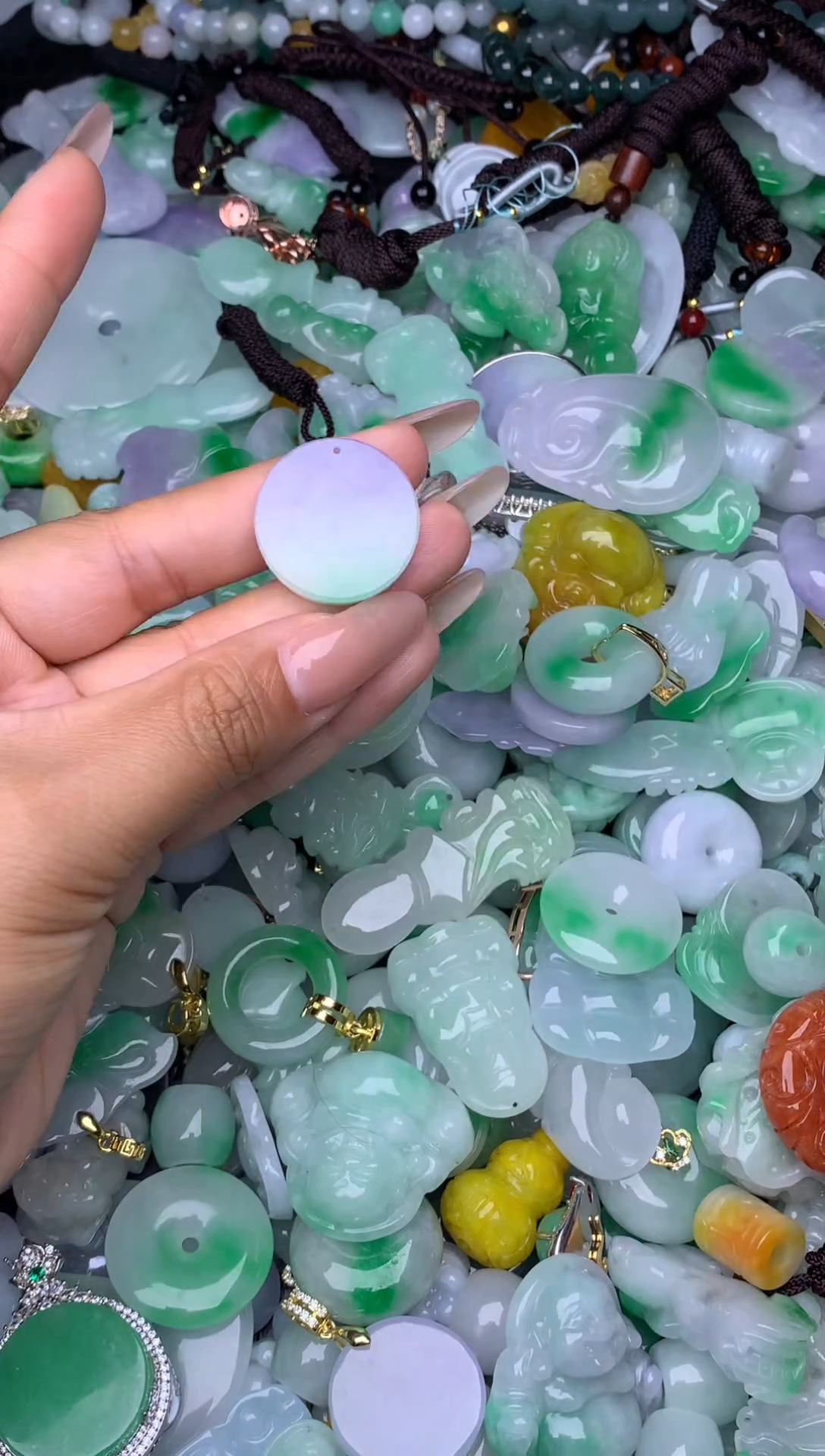 翡翠未镶嵌颈饰天然缅甸翡翠吊坠